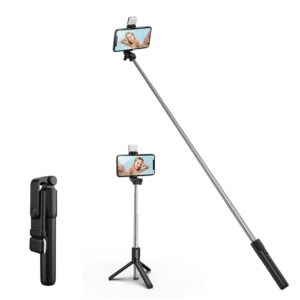 Tianle Selfie Stick with Fill Light, 30 Inch Phone Tripod Extendable Cell Phone Tripod Stand with…