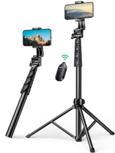 UGREEN Phone Tripod 67″, Selfie Stick Extendable Cell Phone Tripod Stand Holder with Wireless Remote…