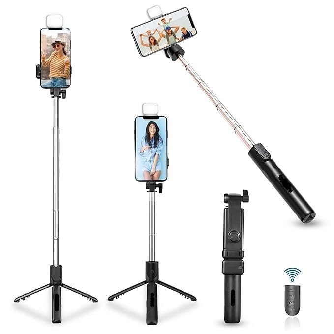 ATIKA BAZAAR Selfie Stick, Extendable with Wireless Remote, Tripod Stand, Compatible with…