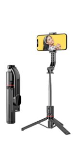 BLUESHOOT Selfie Stick 113 cms Detachable Remote (Wireless) with Power Key,Bluetooth and Stable…