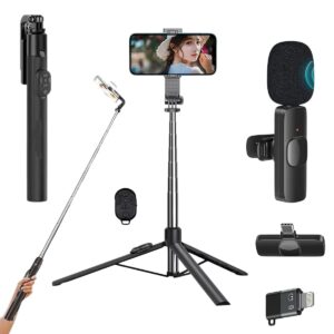 GADGETSWEAR Mobile Stand Selfie Stick Phone with Tripod for Video Recording (Combo with Wireless…