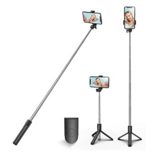 HCTian Selfie Stick Tripod,3 in 1 Extendable 360° Rotation Tripod Stand with Detachable Wireless…