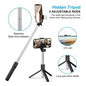 JOMINO R1S Bluetooth Selfie Stick, Adjustable and Rotatable Design Compatible for…