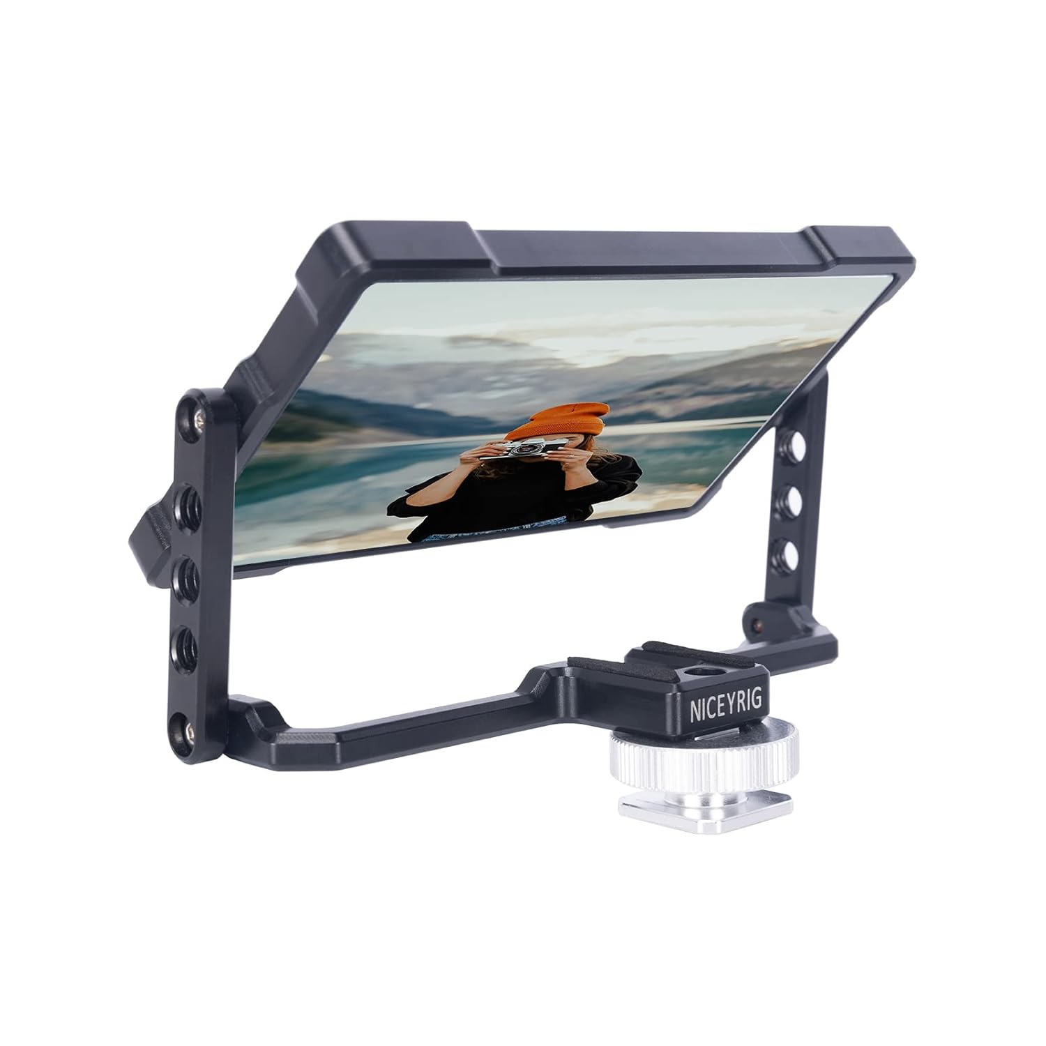 NICEYRIG Plus Vlog Vlogging Selfie Mirror Mount Applicable for iPhone 6.7” 6.1” 5.8” 5.4” and…