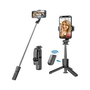 SHARP BEAK 100Cm Long Selfie Stick Tripod Stand Multi-Functional Compact Bluetooth Selfie Stick…