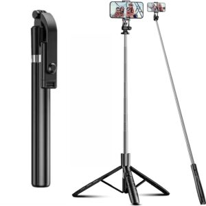 ZOBAK Very Long Selfie Stick with Light, Bluetooth Extendable Selfie Stick Tripod with Led Light…