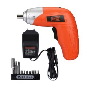 BLACK+DECKER KC3610 3.6V 200RPM Cordless Screwdriver Set Ni-Cd (Nickel-Cadmium) with LED Worklight,…